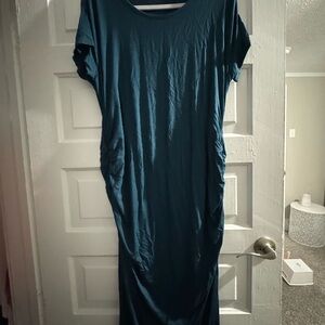 Elegant Teal Maternity Dress